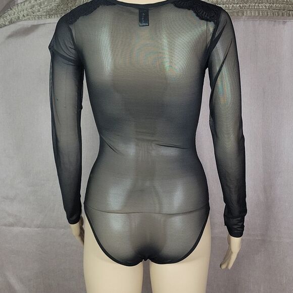 BLACK  LACE SEE THRU BODYSUIT SP‎ - Picture 6 of 9